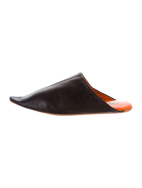 Hermès Leather Babouche Slippers Black