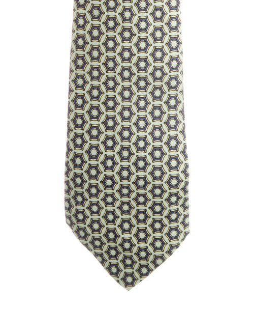 Hermès Printed Silk Tie mint