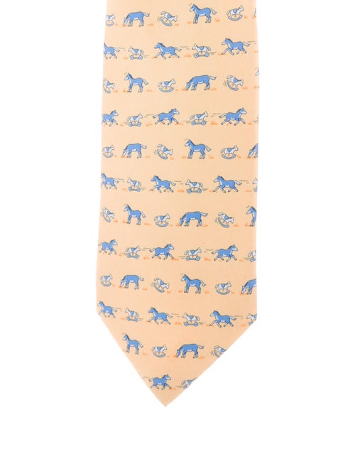 Hermès Silk Twill Tie yellow