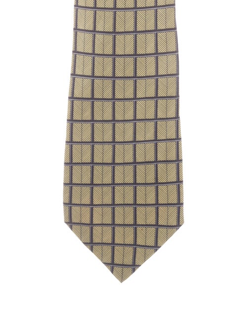 Hermès Printed Silk Tie yellow