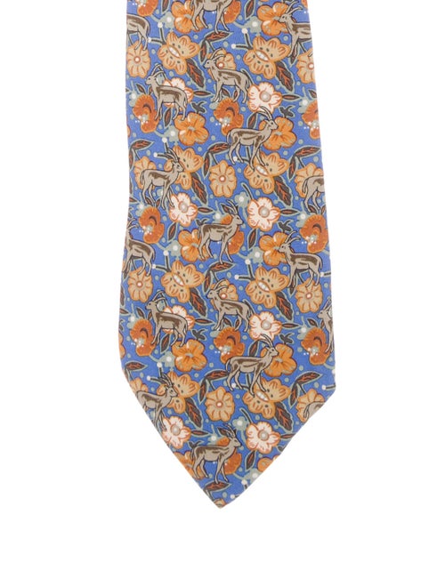 Hermès Silk Twill Tie blue