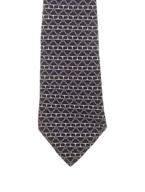 Hermès Silk Twill Tie navy