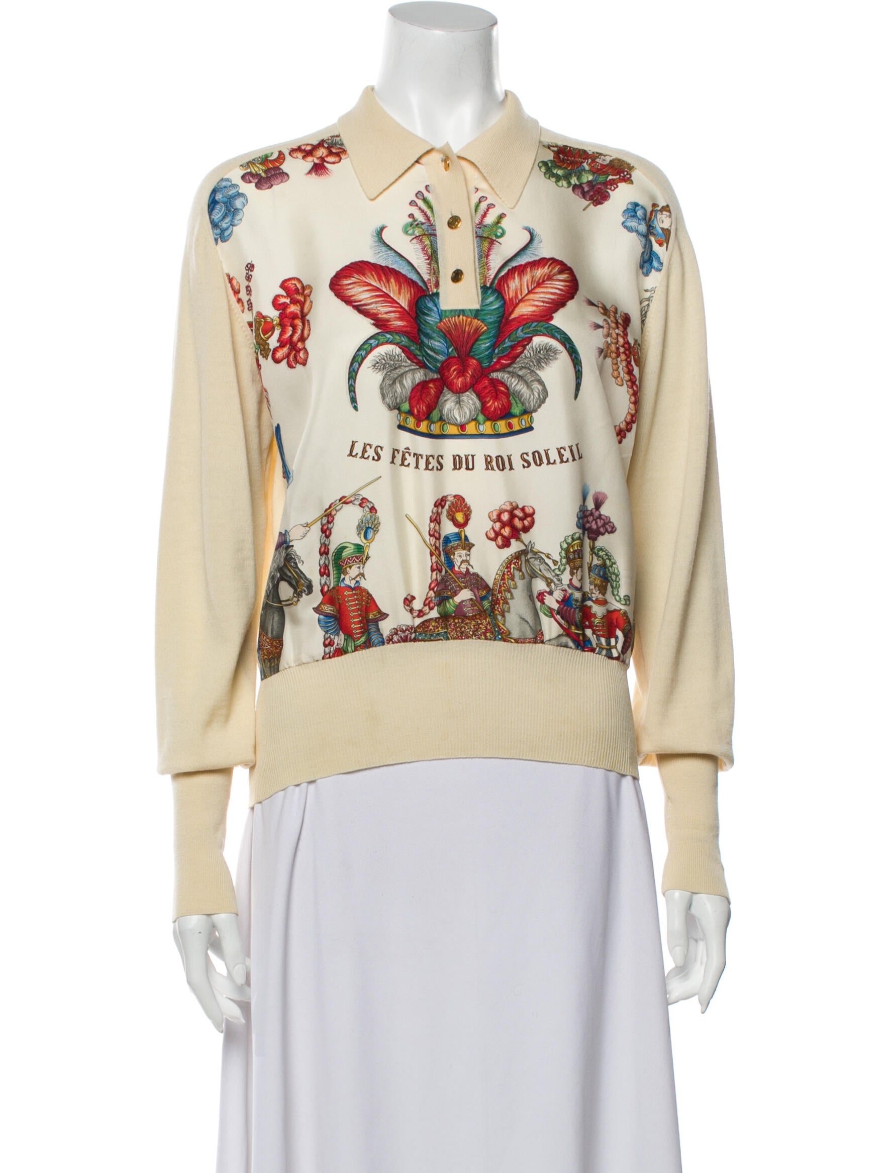 Hermès Wool Graphic Print Sweater Clothing HER263430 The RealReal