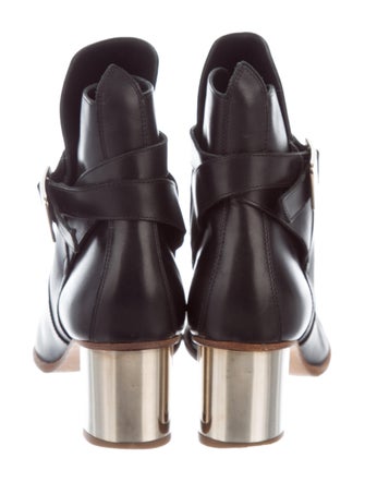 Hermès Leather Peep-Toe Boots