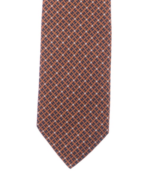 Hermès Printed Silk Tie orange