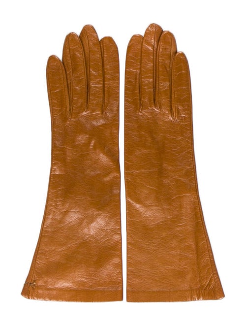 Hermès Leather Long Gloves
