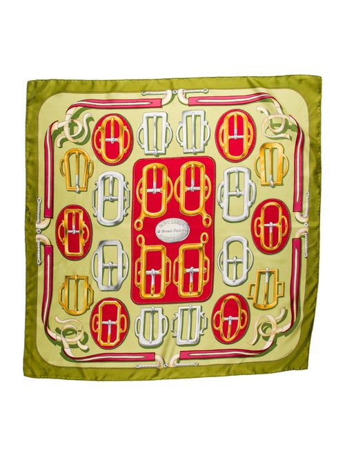 Hermès Bouclerie D'Attelage Silk Scarf Green