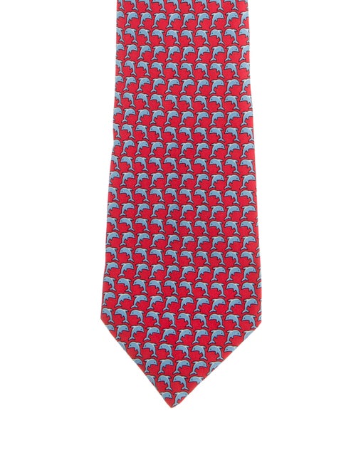 Hermès Silk Dolphin Tie blue