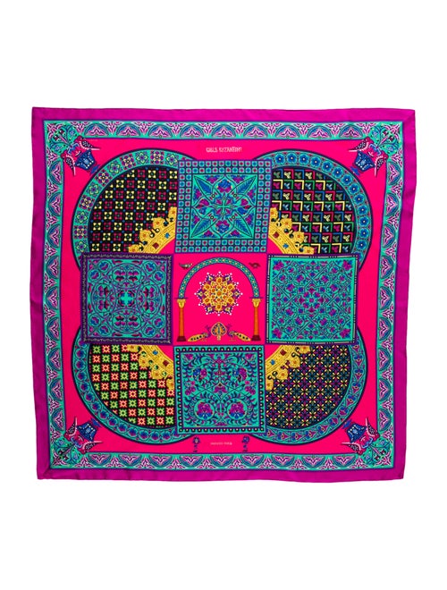 Hermès Ciels Byzantins Silk Scarf Purple