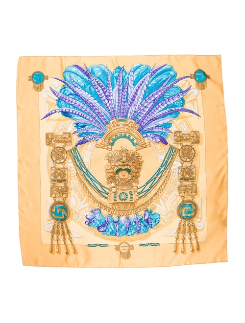 Hermès Mexique Silk Scarf Yellow