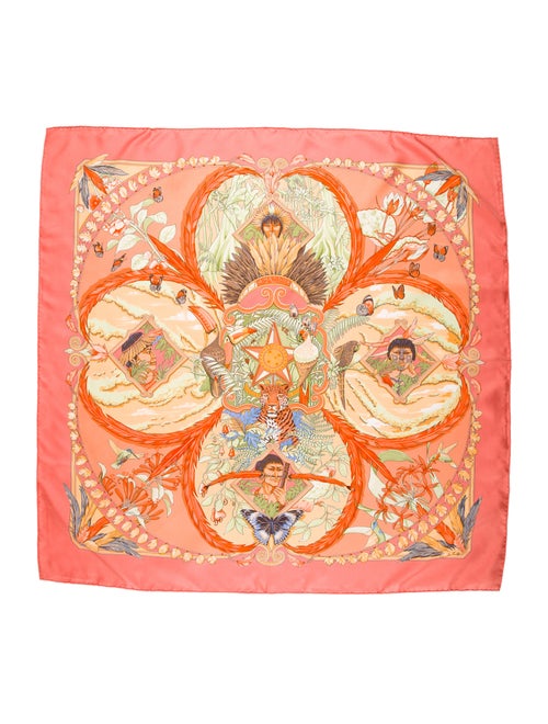 Hermès Amazonia Silk Scarf Pink