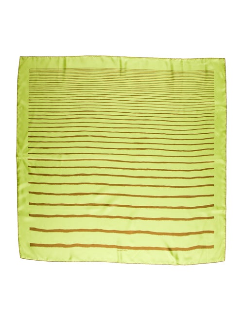 Hermès Méditerranée Silk Scarf Chartreuse