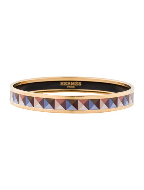 Hermès Clous de Trompe L'Oeil Bangle yellow