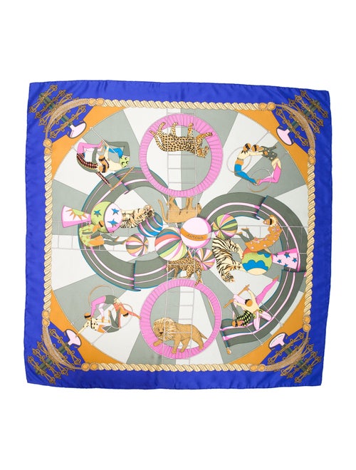 Hermès Circus Silk Scarf Navy