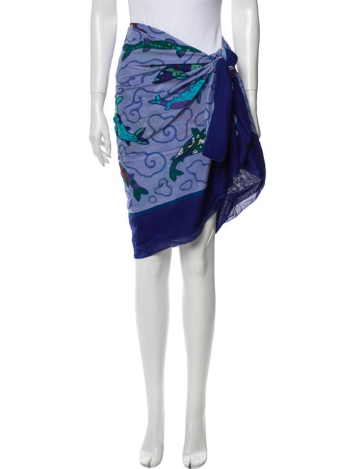 Hermès Printed Cotton Pareo Purple