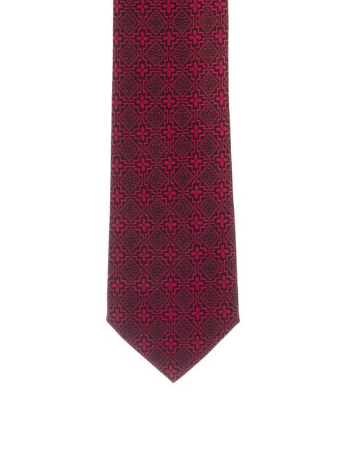 Hermès Silk Printed Tie black