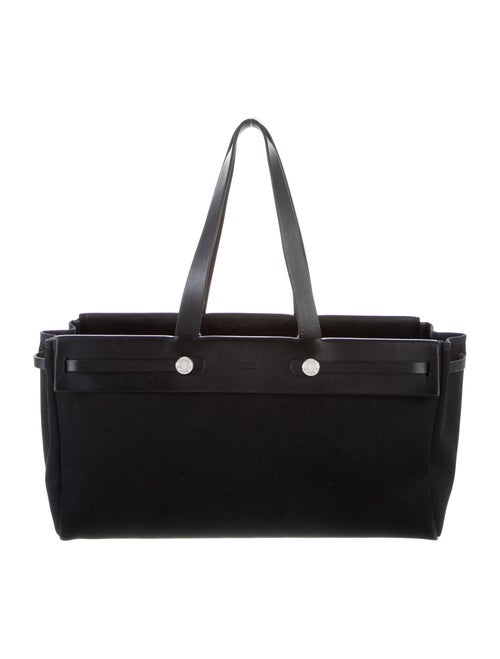 Hermès Vintage Toile Cabana Herbag GM Noir