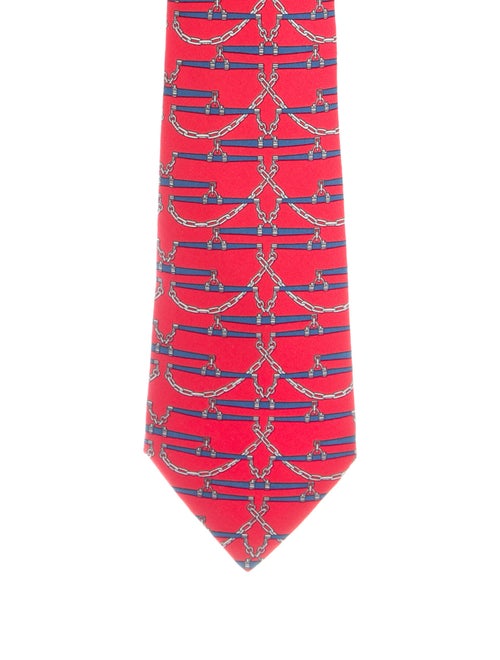 Hermès Silk Patterned Tie multicolor