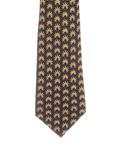 Hermès Silk Printed Tie black