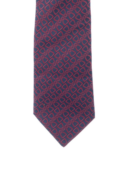 Hermès Silk Woven Tie red