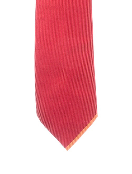 Hermès Silk Woven Tie red