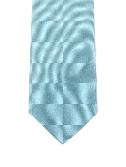 Hermès Silk Woven Tie blue