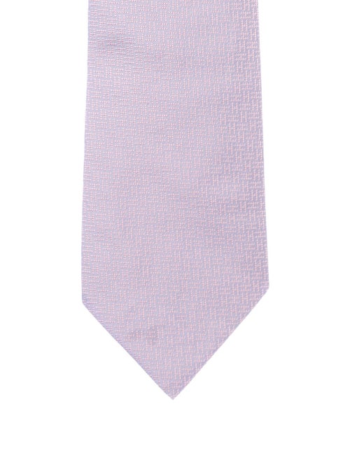 Hermès Silk Patterned Tie purple