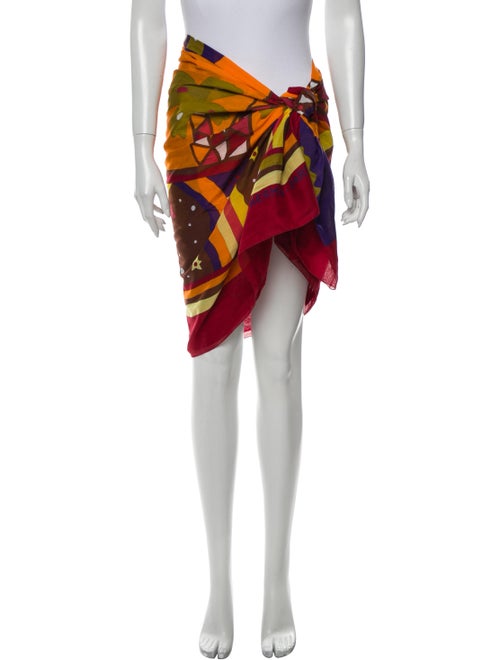 Hermès Printed Cotton Pareo Red