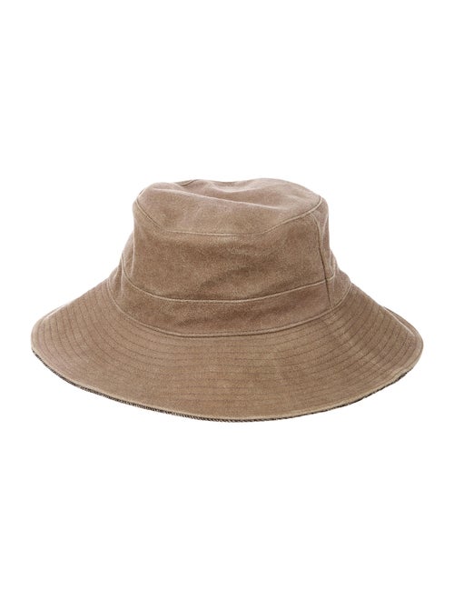 Hermès Suede Cashmere Bucket Hat Tan
