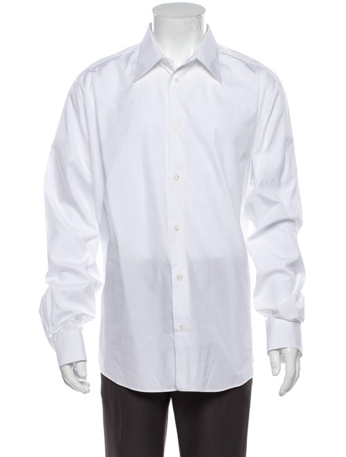 Hermès Long Sleeve Dress Shirt White