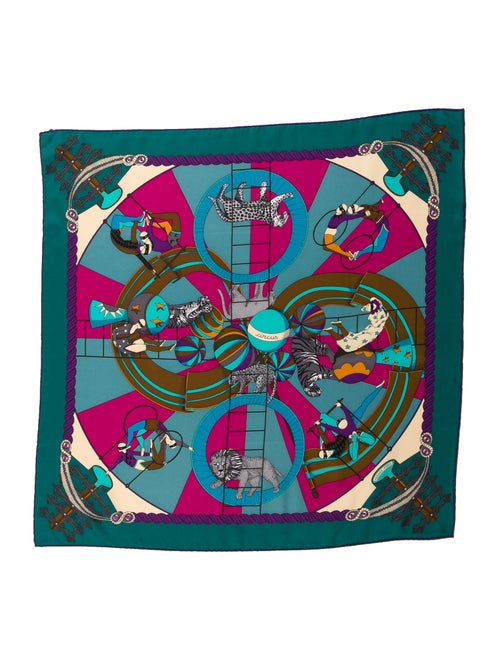 Hermès Circus Silk Scarf Teal