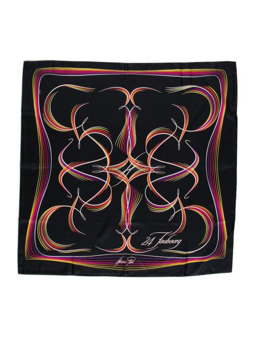 Hermès 24 Faubourg Silk Scarf Black