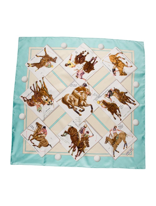 Hermès Hermès Cup Palm Beach Silk Scarf Green