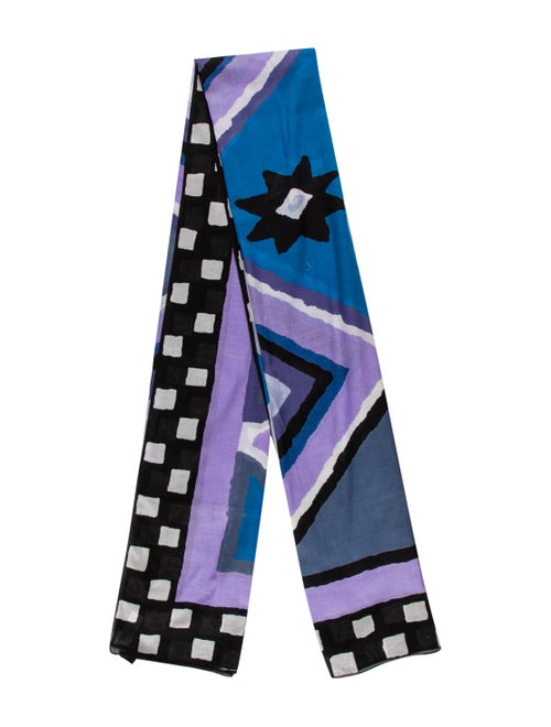Hermès Printed Cotton Scarf Black