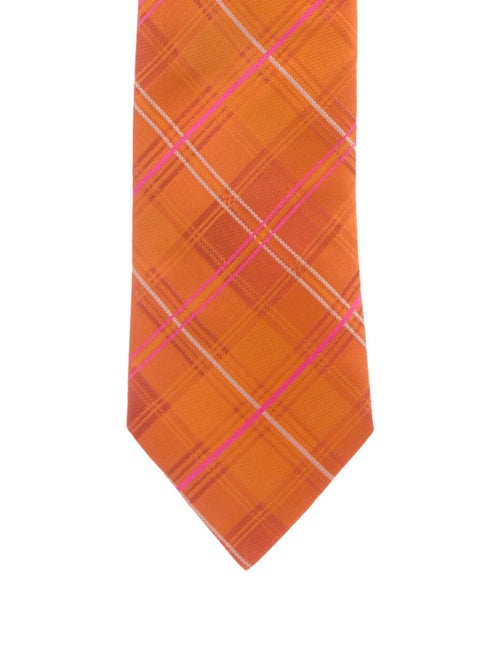 Hermès Silk Woven Tie orange