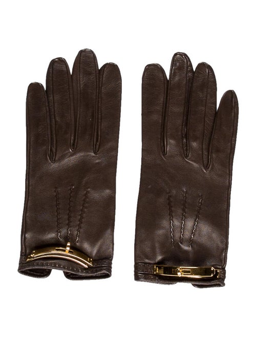 Hermès Vintage Leather Gloves gold
