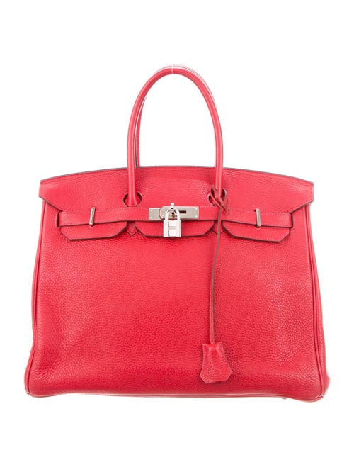 Hermès Clemence Birkin 35 Rouge