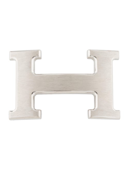 Hermès 32Mm H Belt Buckle silver