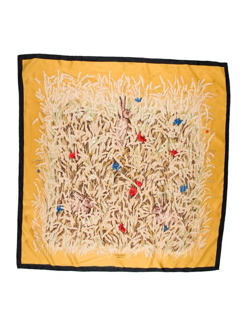 Hermès Les Bles Scarf Black