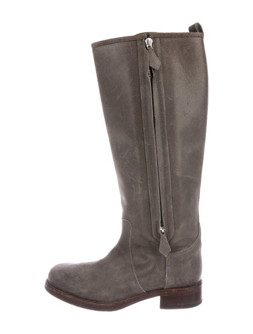 Hermès Leather Riding Boots Suede Riding Boots Gre