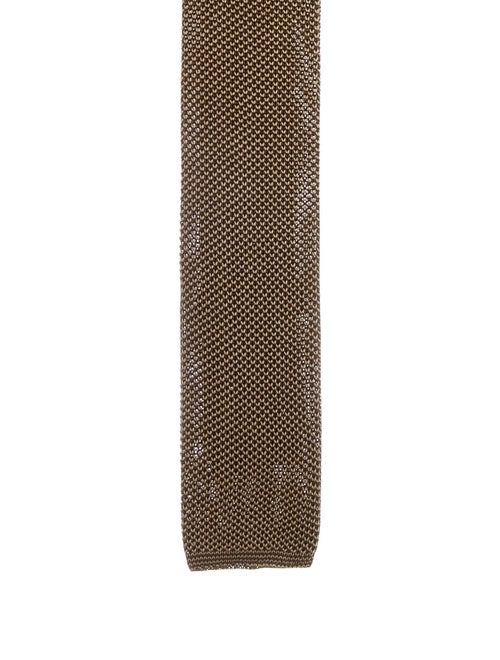 Hermès Knit Silk Tie beige