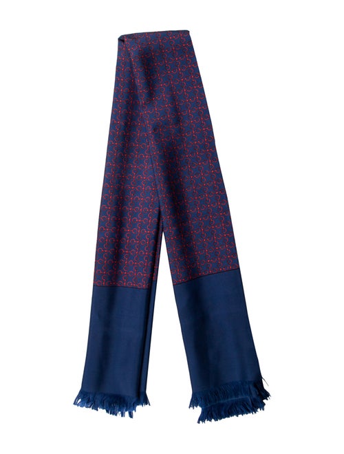 Hermès Vintage Silk Scarf navy