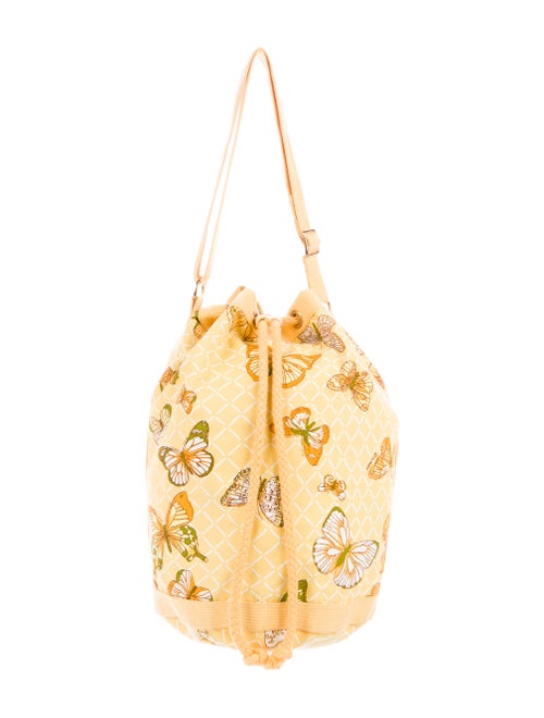 Hermès Vintage Toile Beach Bag Yellow