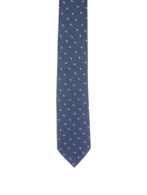 Hermès Silk Jacquard Tie blue