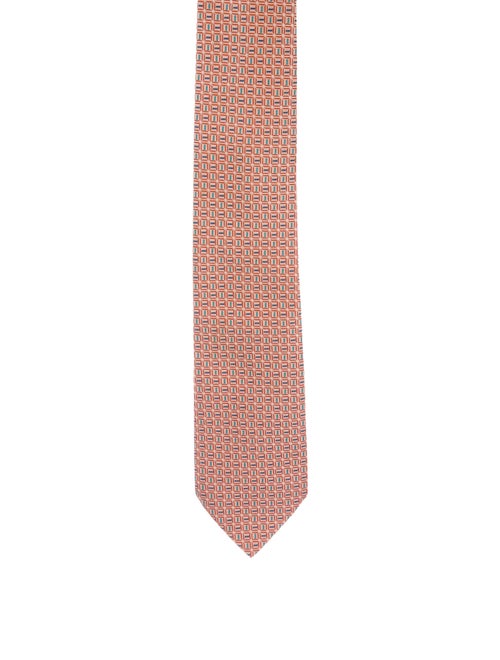Hermès Silk Jacquard Tie orange