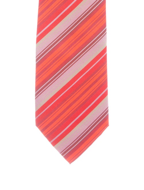 Hermès Printed Silk Tie orange