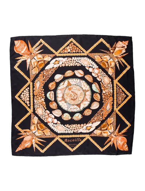 Hermès Rocaille Silk Scarf Black
