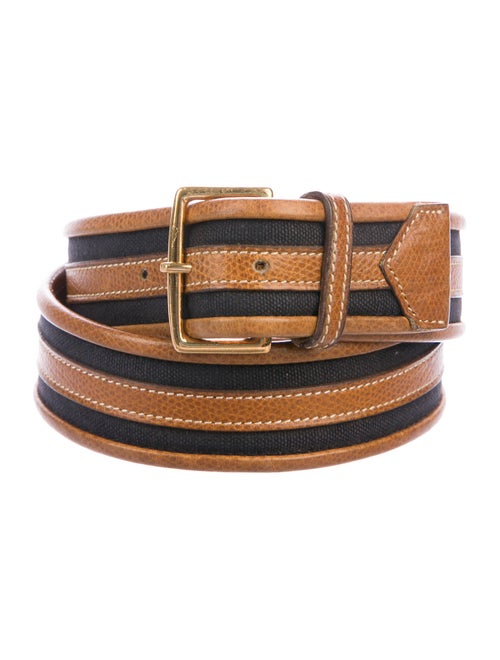Hermès Vintage Toile Belt Black