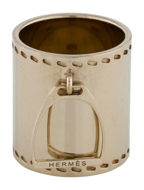 Hermès Etrier Scarf Ring Gold