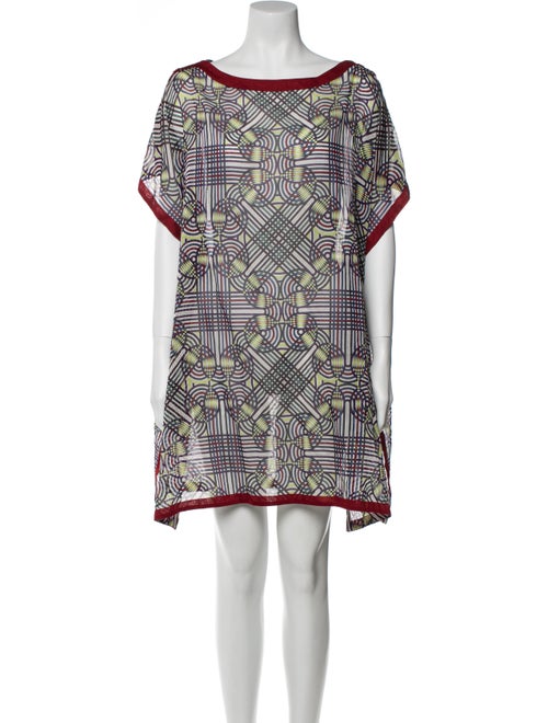 Hermès Printed Mini Dress Red